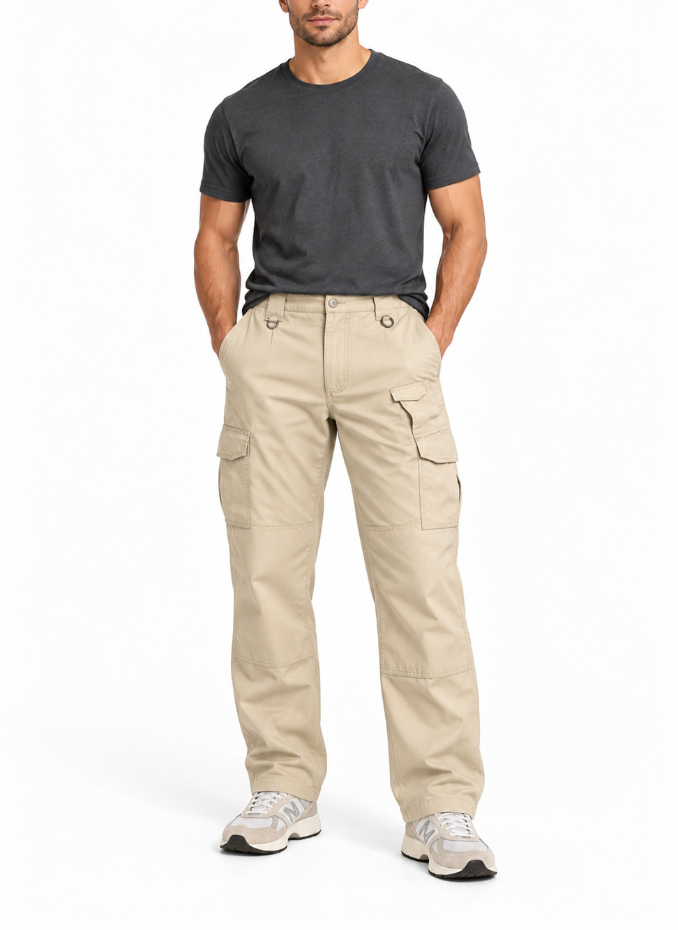 CQR Tactical Cargo Pants Mens 36x34 Khaki Ripstop Utility Workwear Outdooor